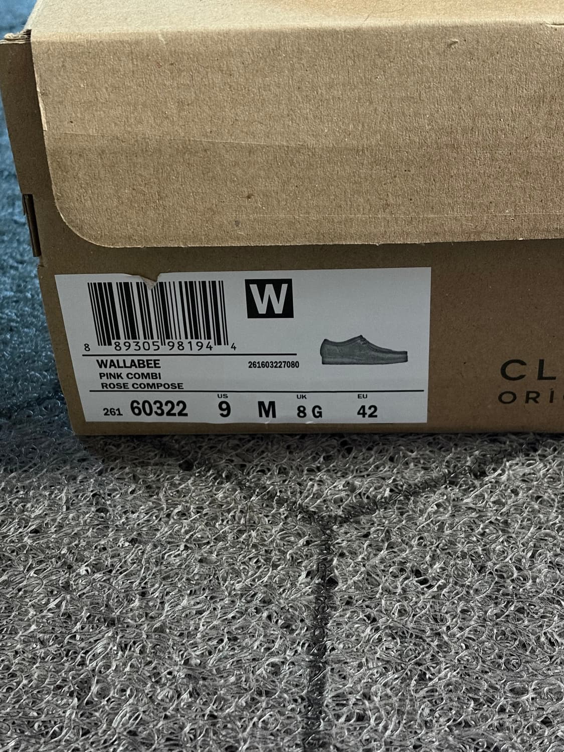 클락스 리바이스 왈라비 핑크 콤비 UK8 상품이미지4