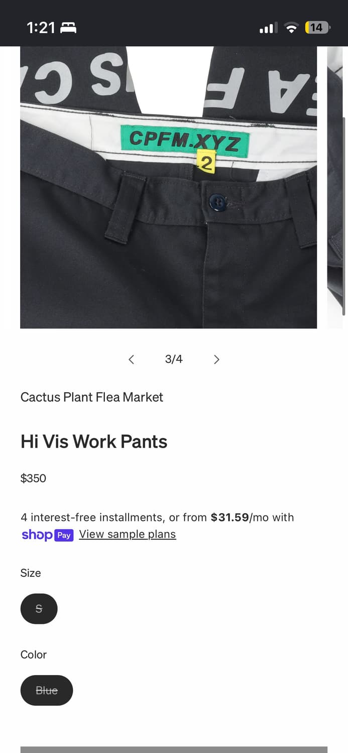 CPFM Hi-Vis 팬츠 2019 Navy 상품이미지7