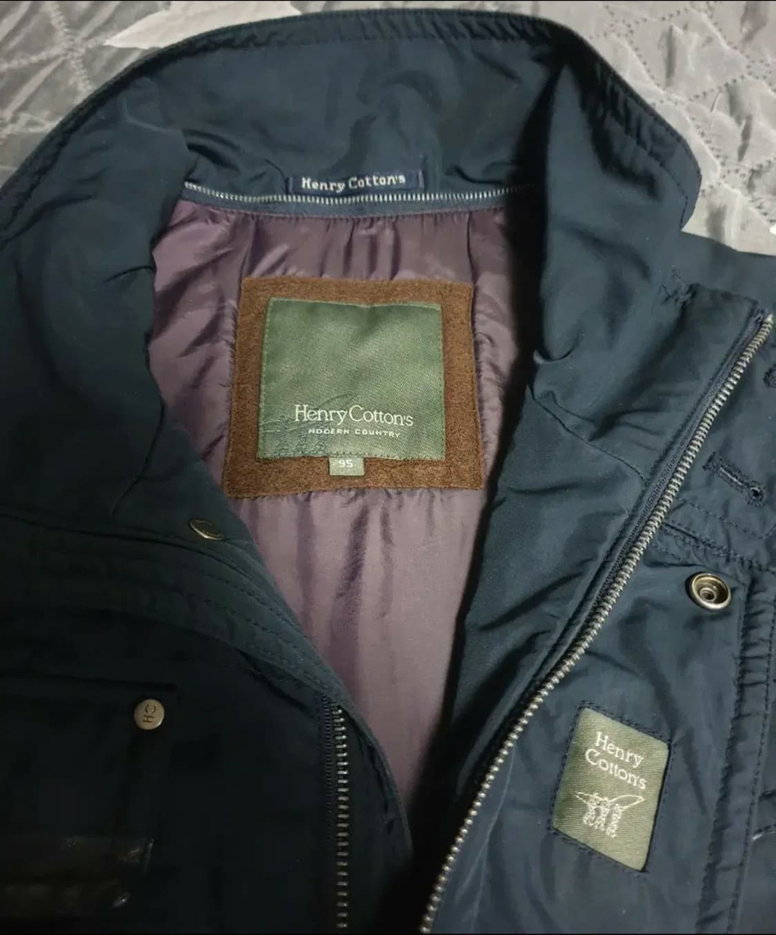 (이태리 원사) 헨리코튼 모던컨트리 클래식 양가죽배색 사파리 점퍼 (M) 상품이미지3