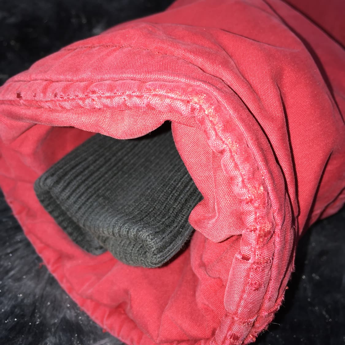 투티/0182 데님 앤 서플라이 랄프로렌 레드 패딩 퍼모자  N3B 상품이미지4