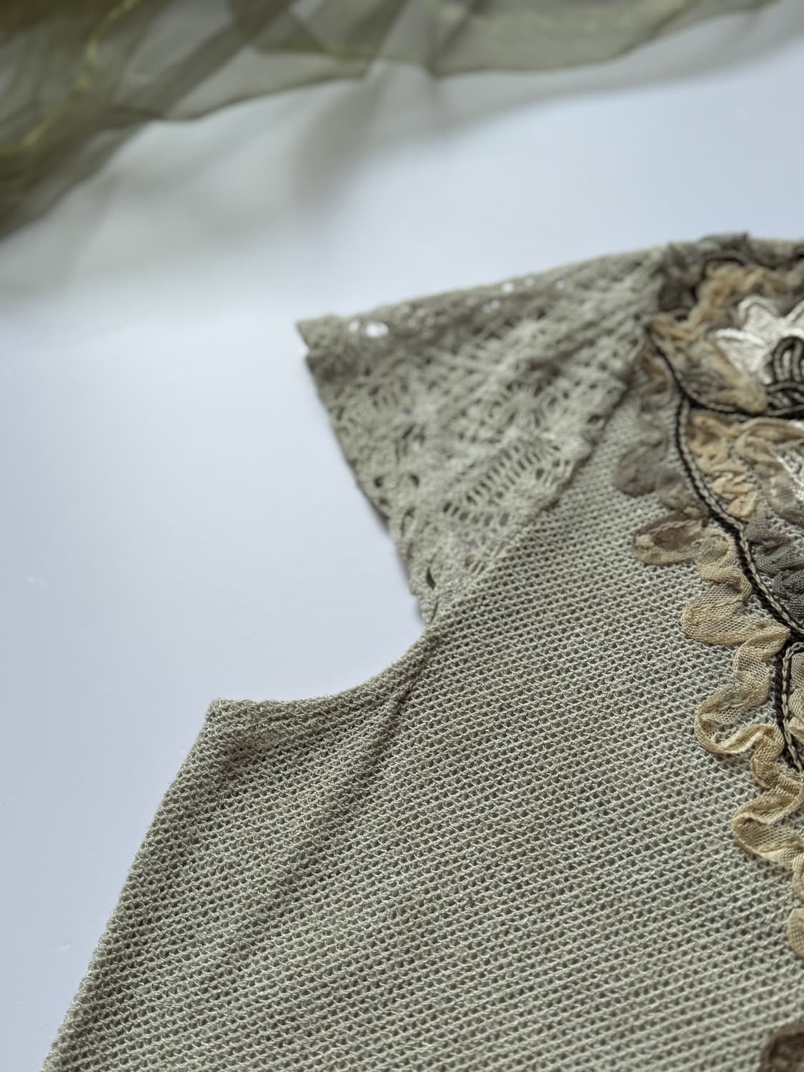 Crochet Floral Lace Top 0313 상품이미지5