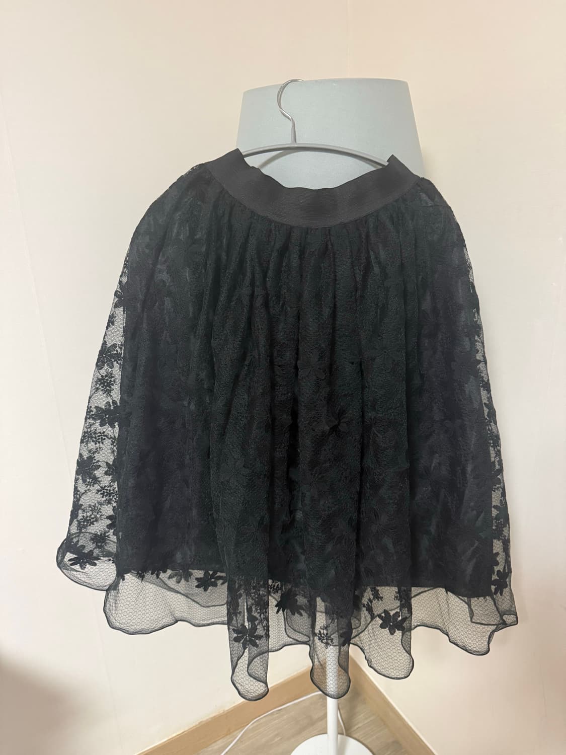 블랙 레이어드 스커트 상품이미지1