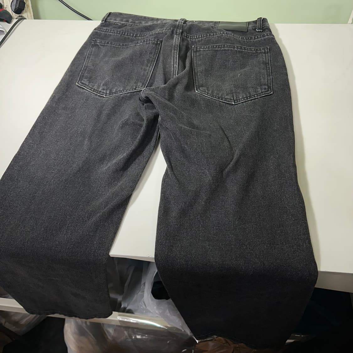 S-M 30 커스텀어클락 빈티지블랙워시드 레귤러핏 데님팬츠 상품이미지5
