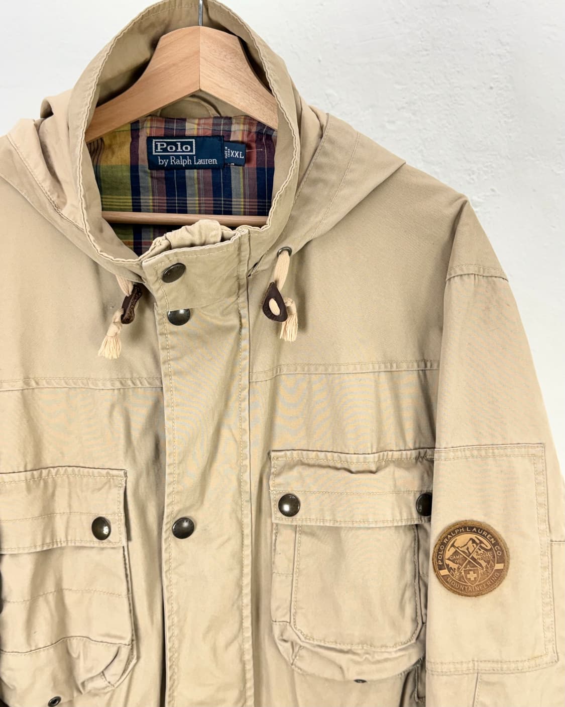 폴로 랄프로렌 베이지 캔버스 후드 유틸리티 멀티 필드 자켓 상품이미지3