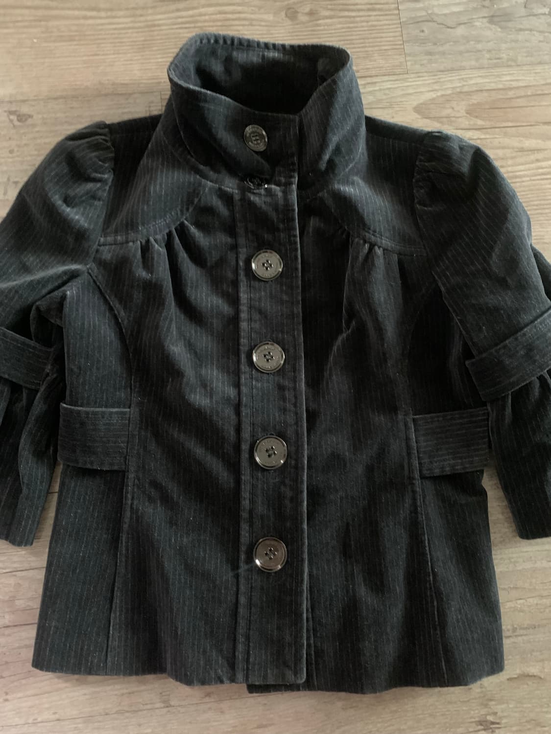 버버리 블루 라벨 코듀로이 테일러드 자켓 블랙 38 상품이미지3