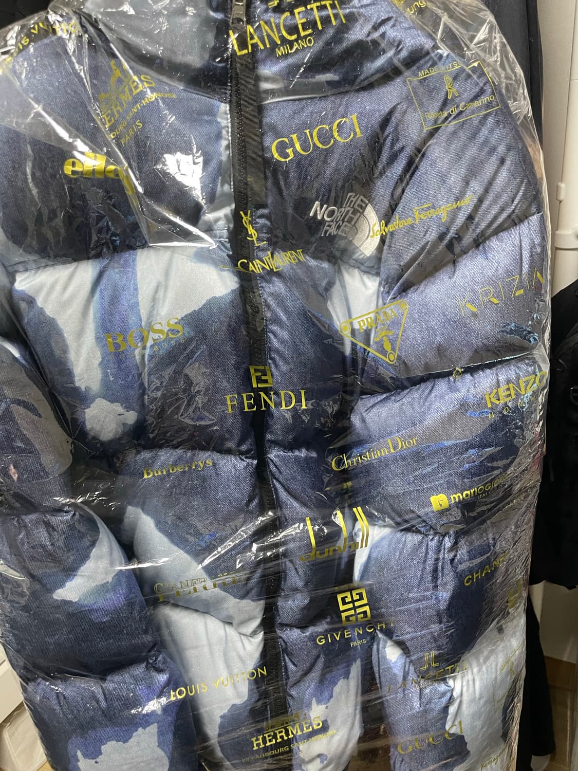 [M]슈프림x노스페이스 블리치드 데님 눕시 패딩 상품이미지2