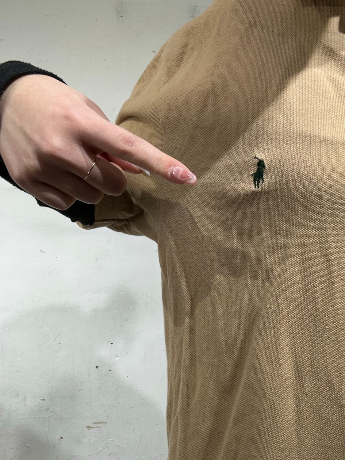 폴로 랄프 로렌 베이지 반팔 피케이티 카라티 M 상품이미지4