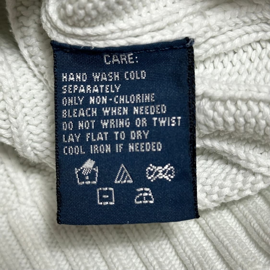 S 폴로 스포츠 여성용 화이트 케이블 후드 니트집업  상품이미지5