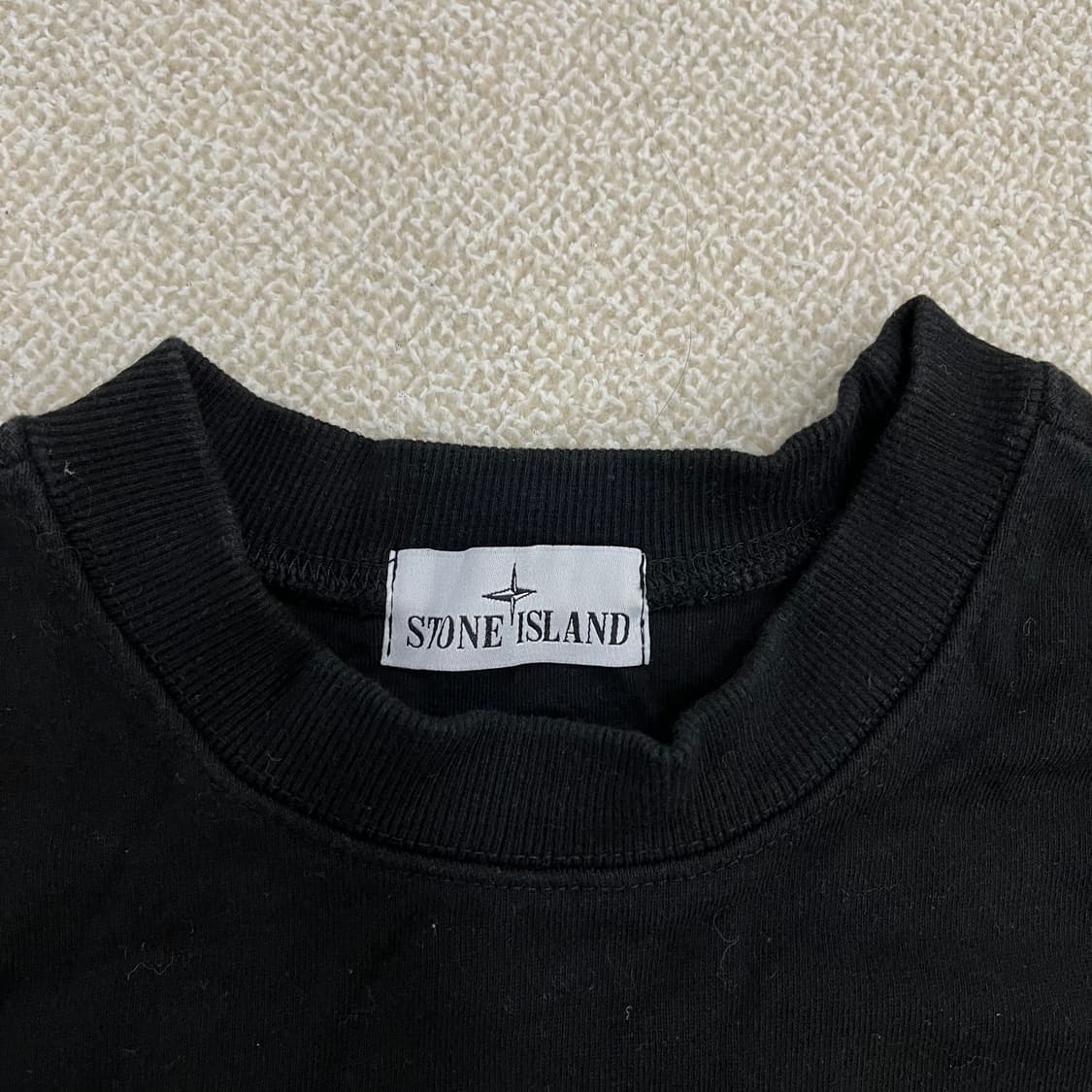 L 와펜 블랙 맨투맨 (와펜X) 0130M1 상품이미지2