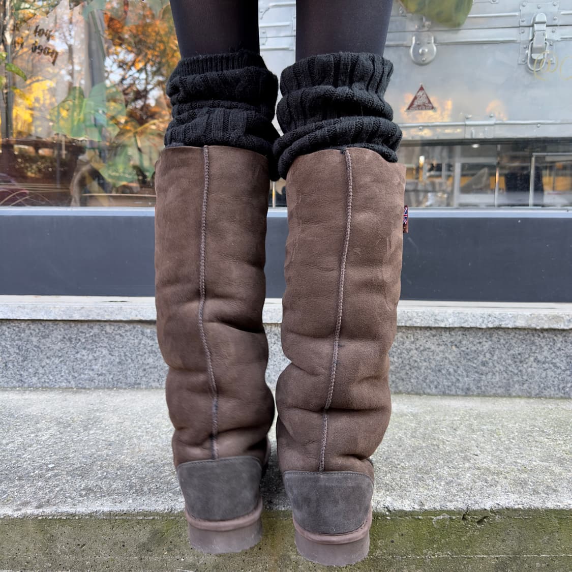 Celtic & Co 스웨이드 시어링 니하이 어그 부츠 상품이미지10