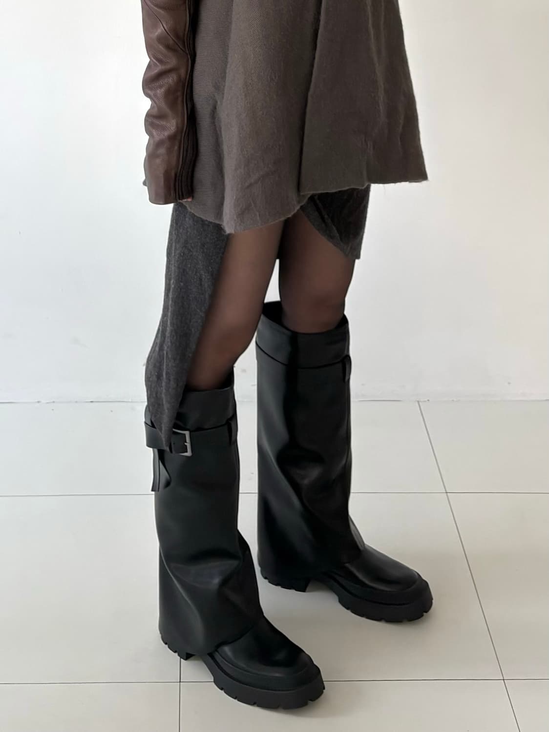 자라 더블 게더 부츠 상품이미지2