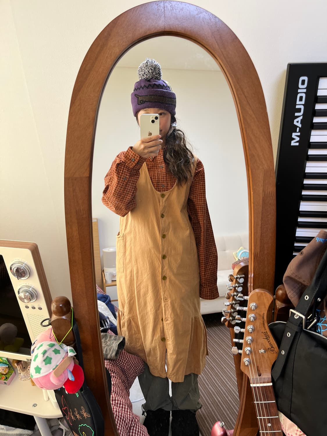 바게뜨 민소매 단추 원피스 상품이미지1