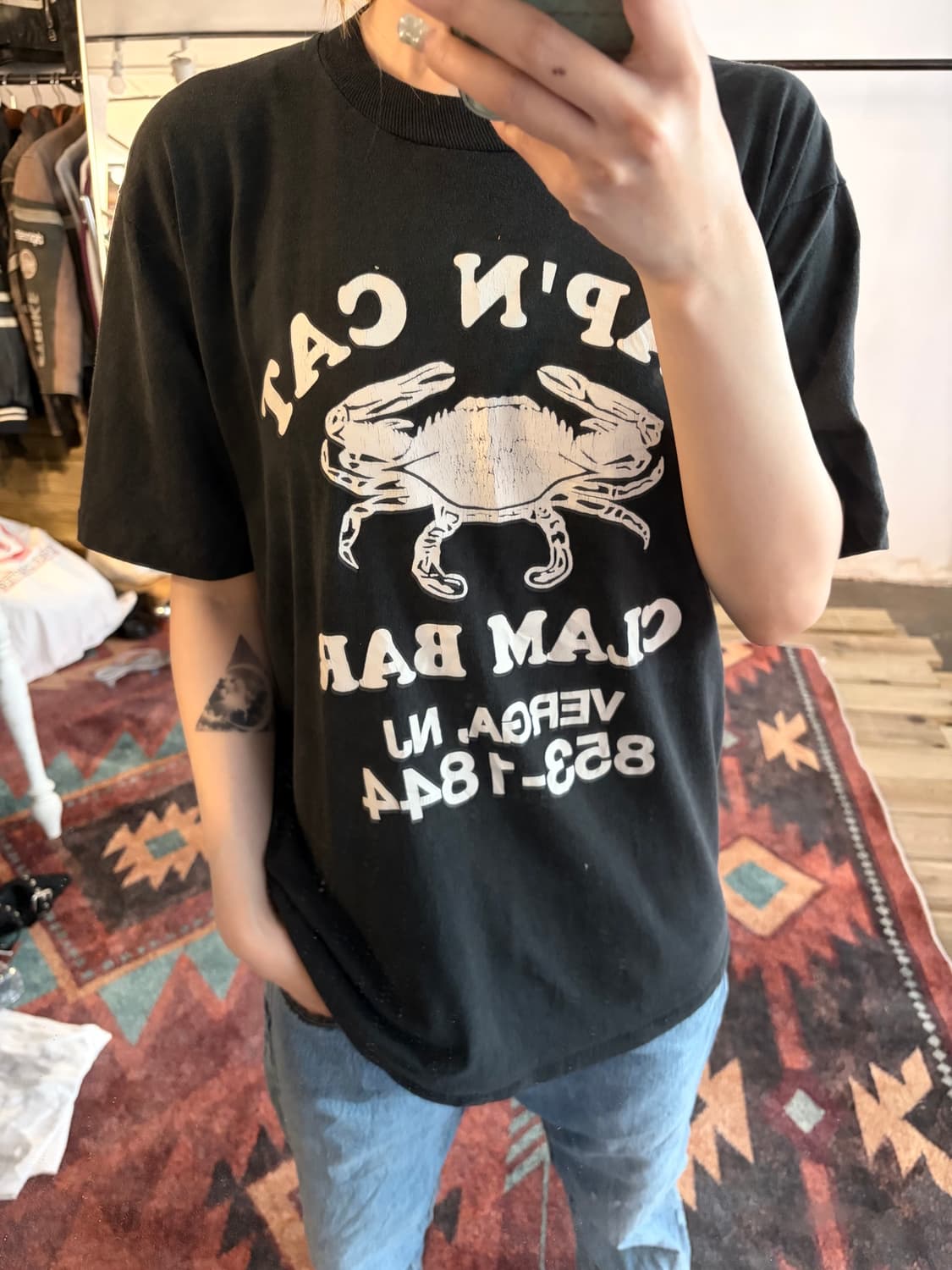 90s MADE IN USA CAP’N CAT 클램바 싱글스티치 빈티지  상품이미지2