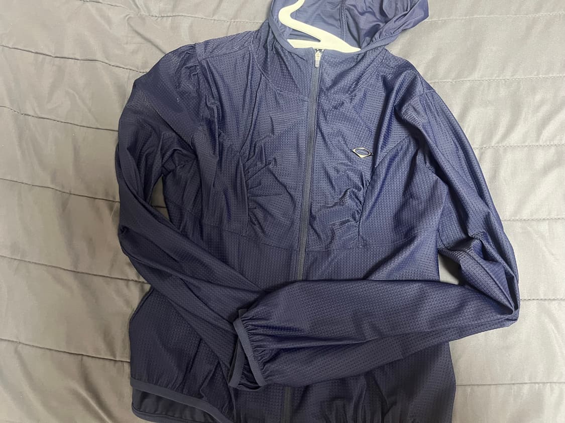 미스치프 후드 와플 집업 네이비 M 상품이미지1