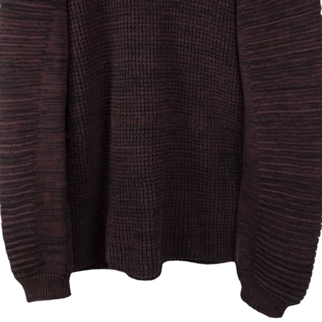 [지스타 로우] 주름 짜임 슬리브 레글런 니트 챠콜 M19288 상품이미지5