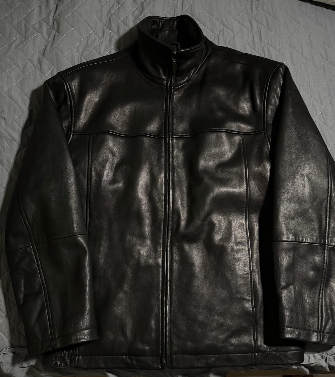 캘빈클라인 집업 레더 자켓 상품이미지1