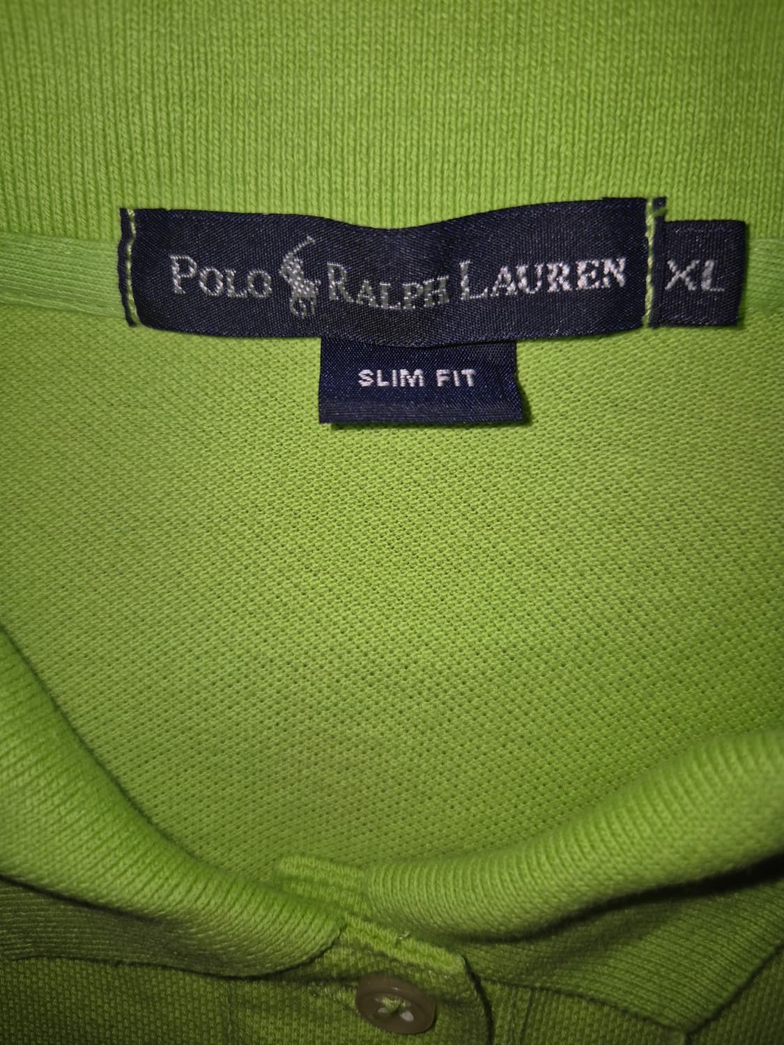 폴로 랄프로렌 PK 카라티 라임그린 슬림핏 XL 상품이미지5
