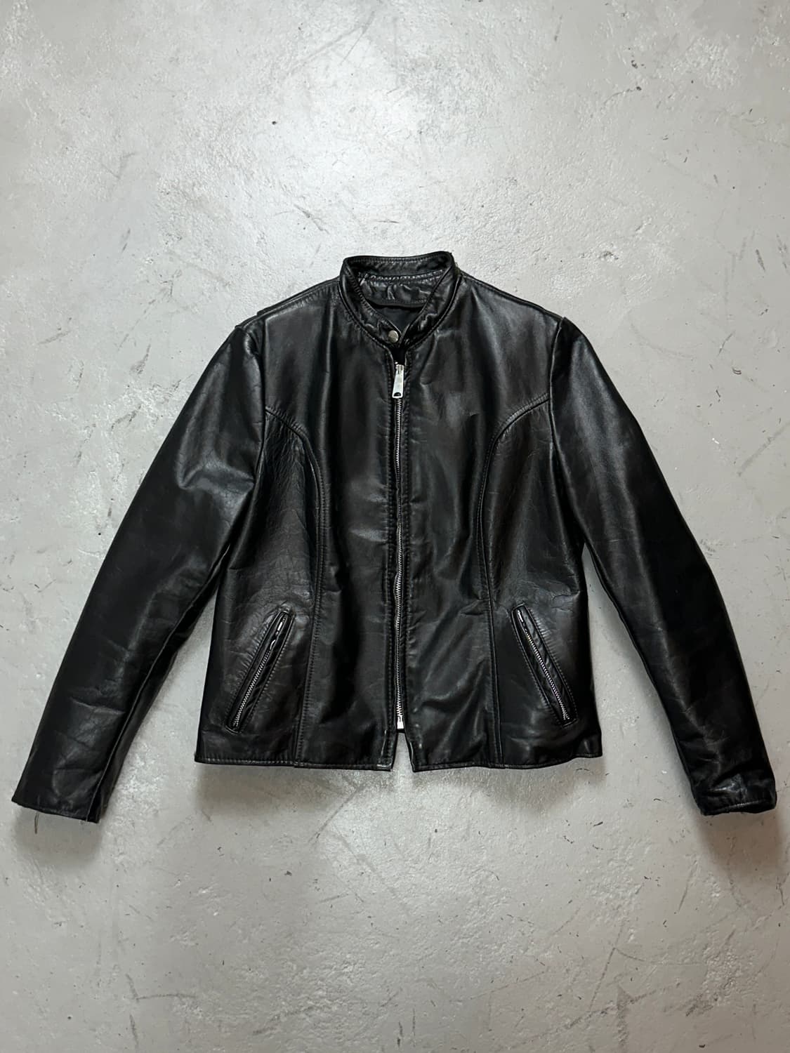 80's 브룩스 레더 카페레이서 자켓 빈티지 레더 자켓 상품이미지1