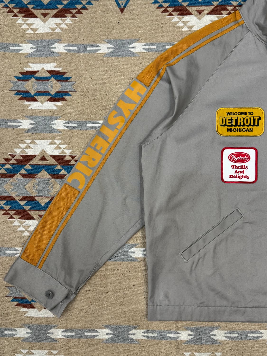 [L] 히스테릭 글래머 디트로이트 락 레이싱 자켓 그레이  상품이미지2