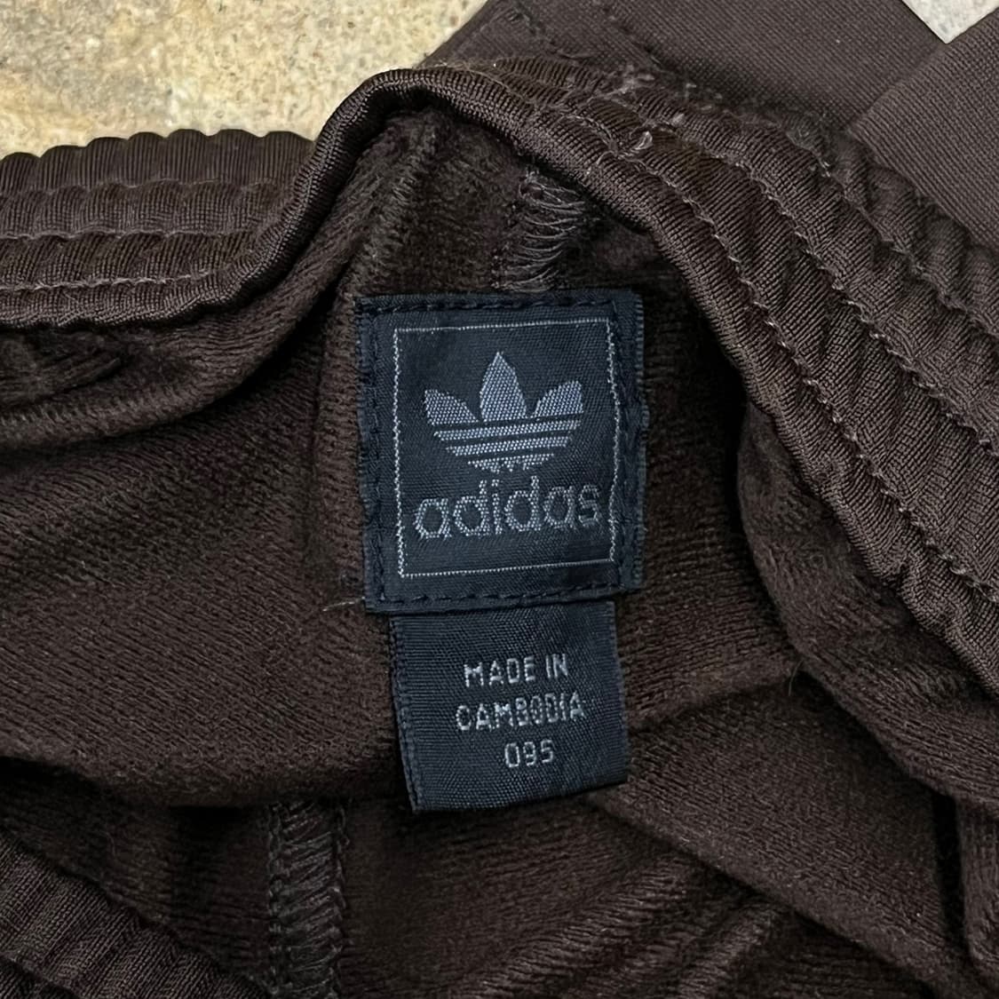 [정품/95] 아디다스 브라운 트레이닝 바지 형광 라인  상품이미지4