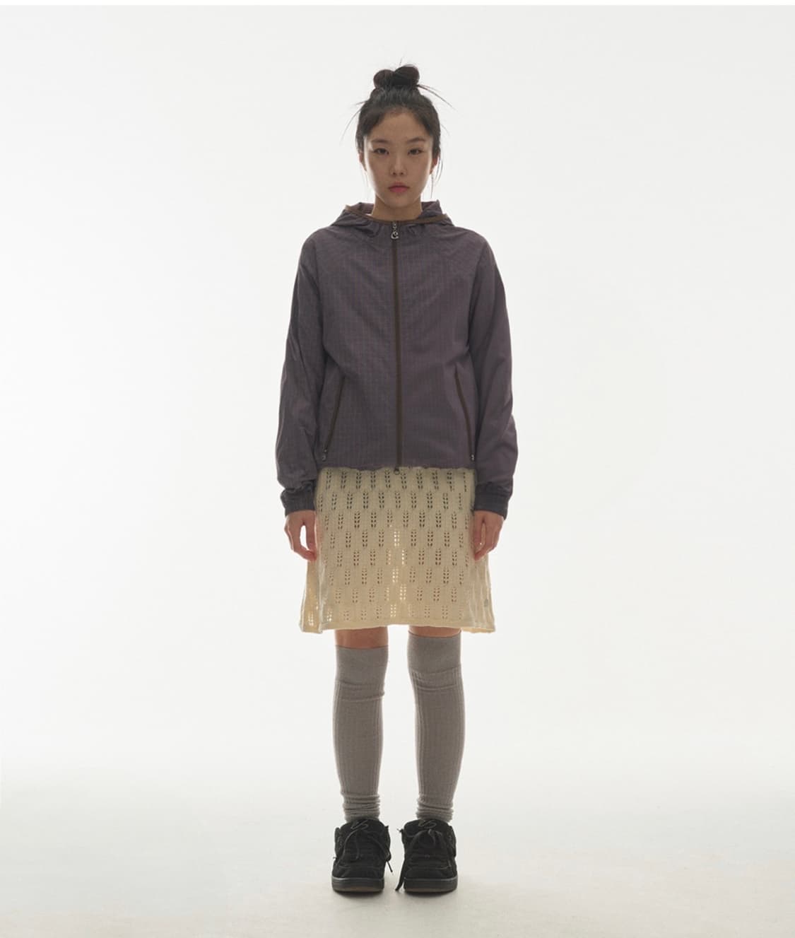 COYSEIO Check Windbreaker Purple 상품이미지5