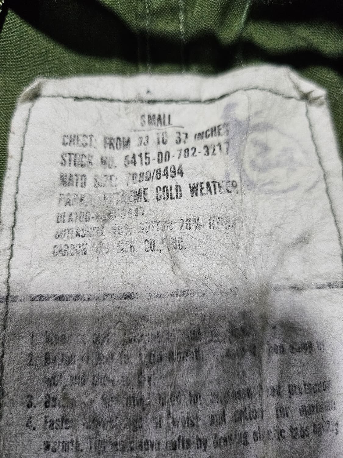 80s 미군오리지날 피쉬테일 개파카 S 상품이미지3