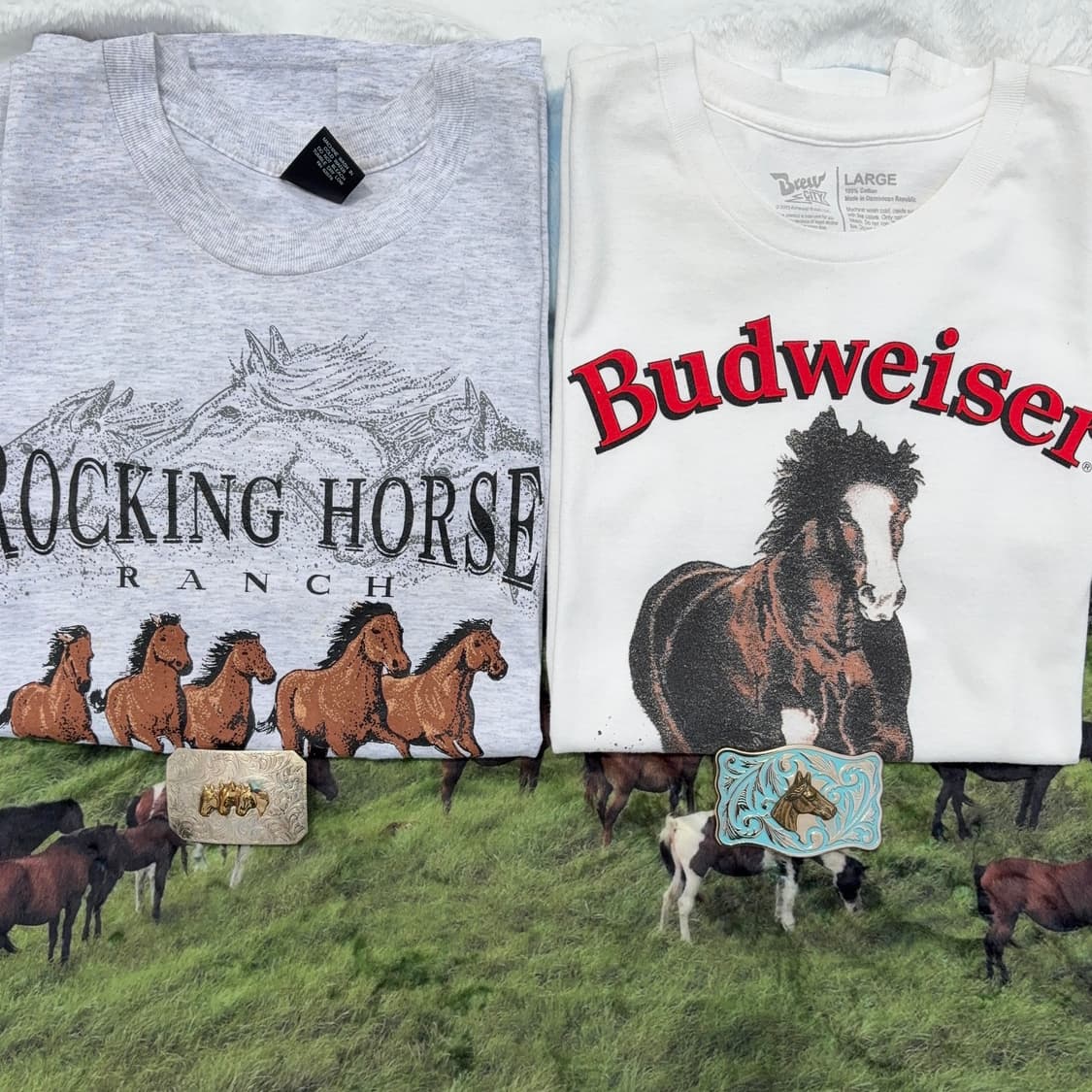 버드와이저 Budweiser 말 그래픽 티셔츠 상품이미지2
