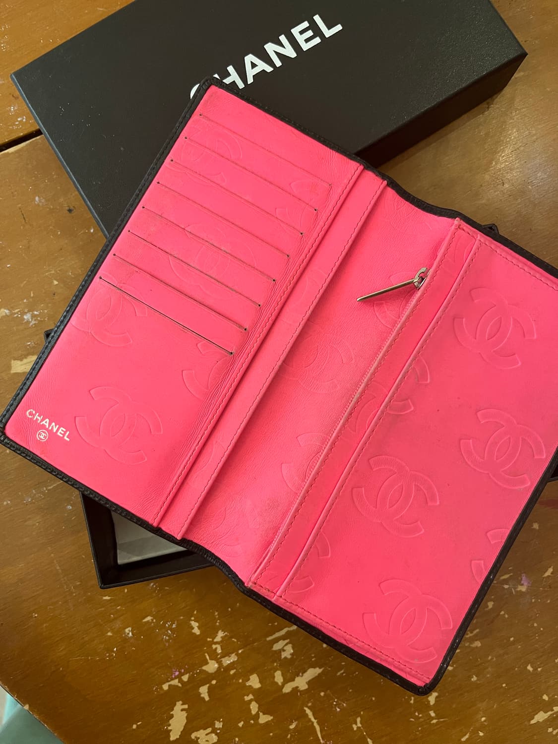 샤넬 램스킨 깜봉 장지갑 상품이미지4