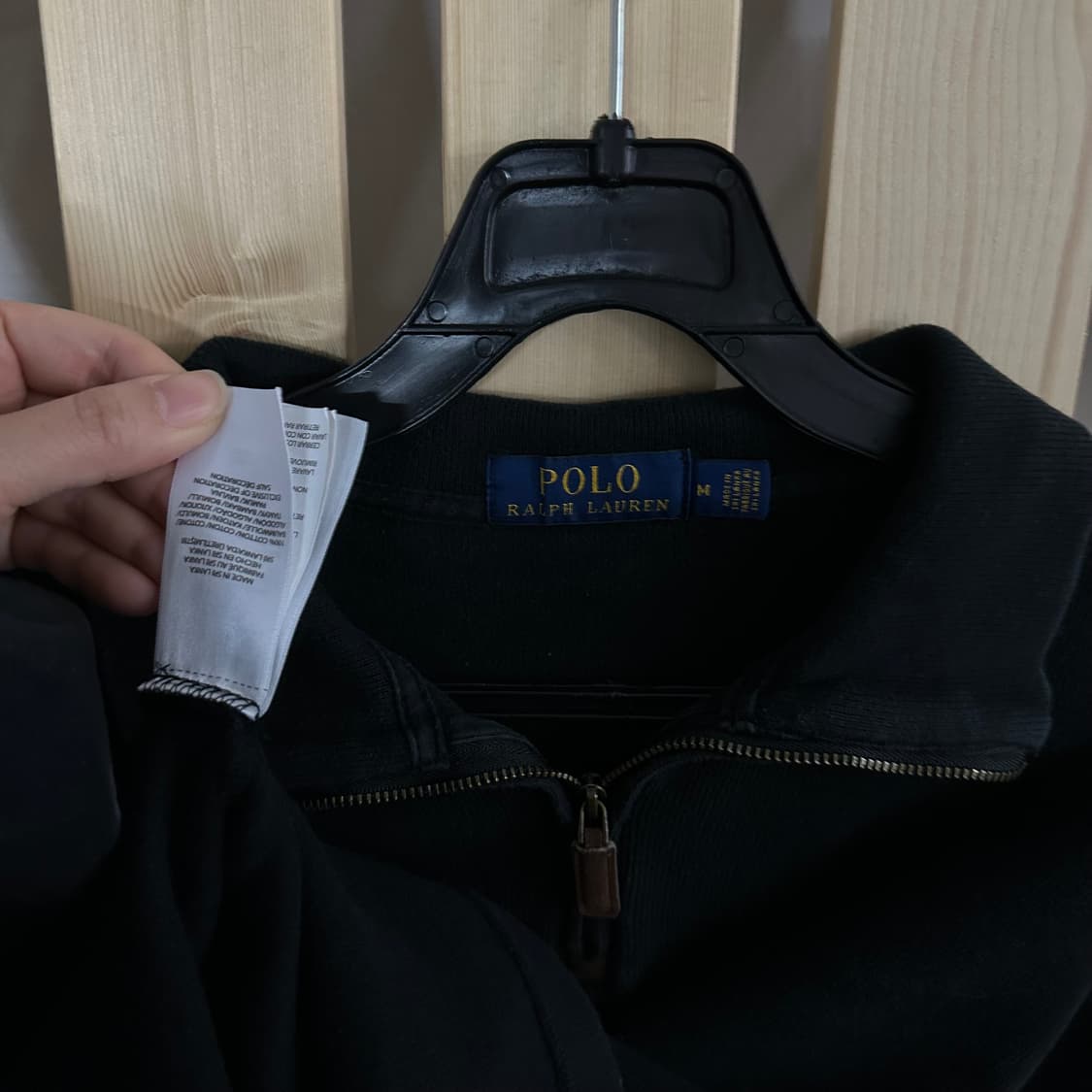 (M) 폴로 랄프로렌 블랙 반집업 니트 상품이미지5