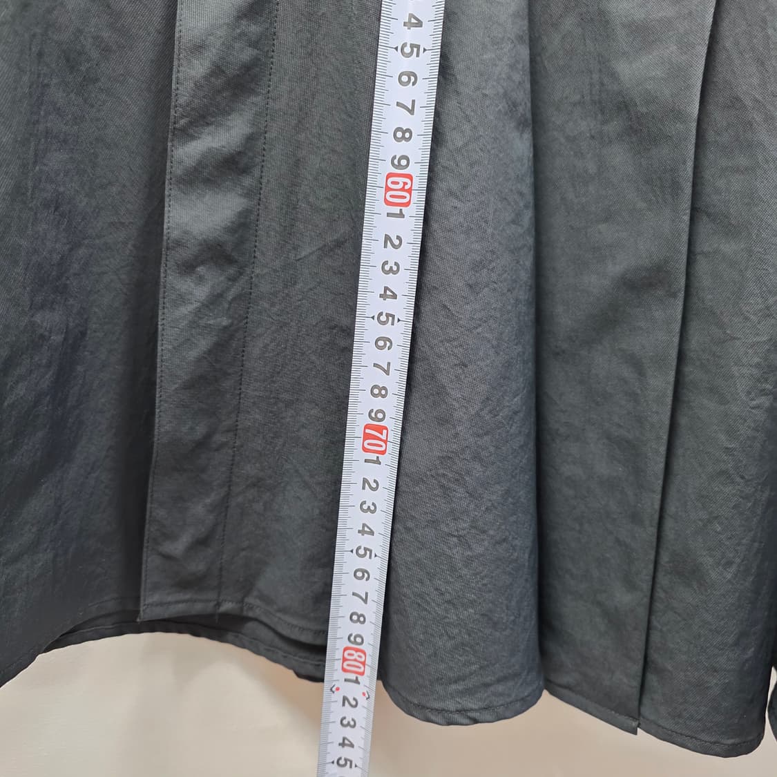 1172 우드세이지 플레어 롱 스커트 블랙 S 여성 스커트 상품이미지6