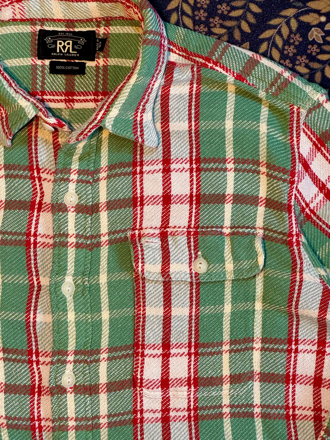 더블알엘 플란넬 텍스쳐 워크셔츠 상품이미지4