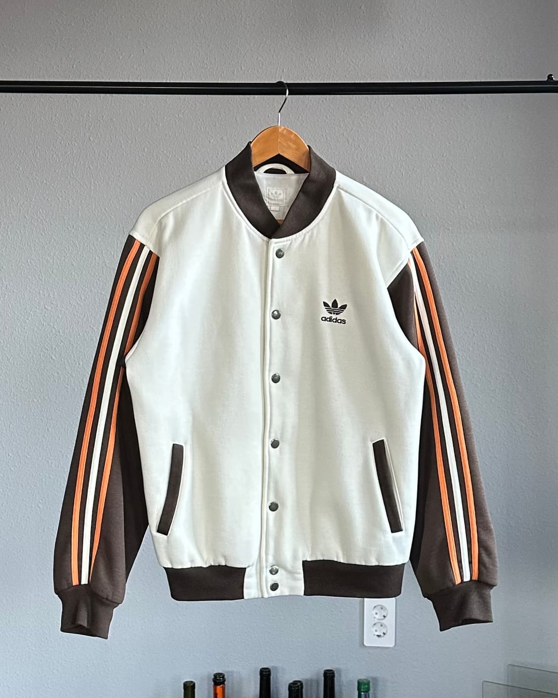 [L]아디다스 오리지널 브라운 코튼 바시티 자켓 상품이미지1