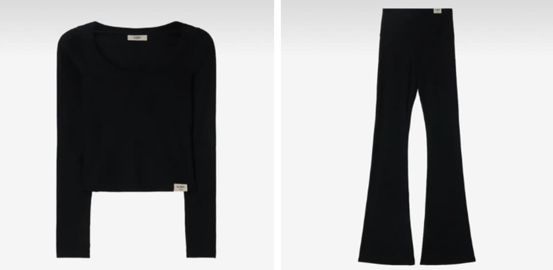 무배 글로니 G CLASSIC RIB 롱슬리브, 팬츠 set 일괄 상품이미지1