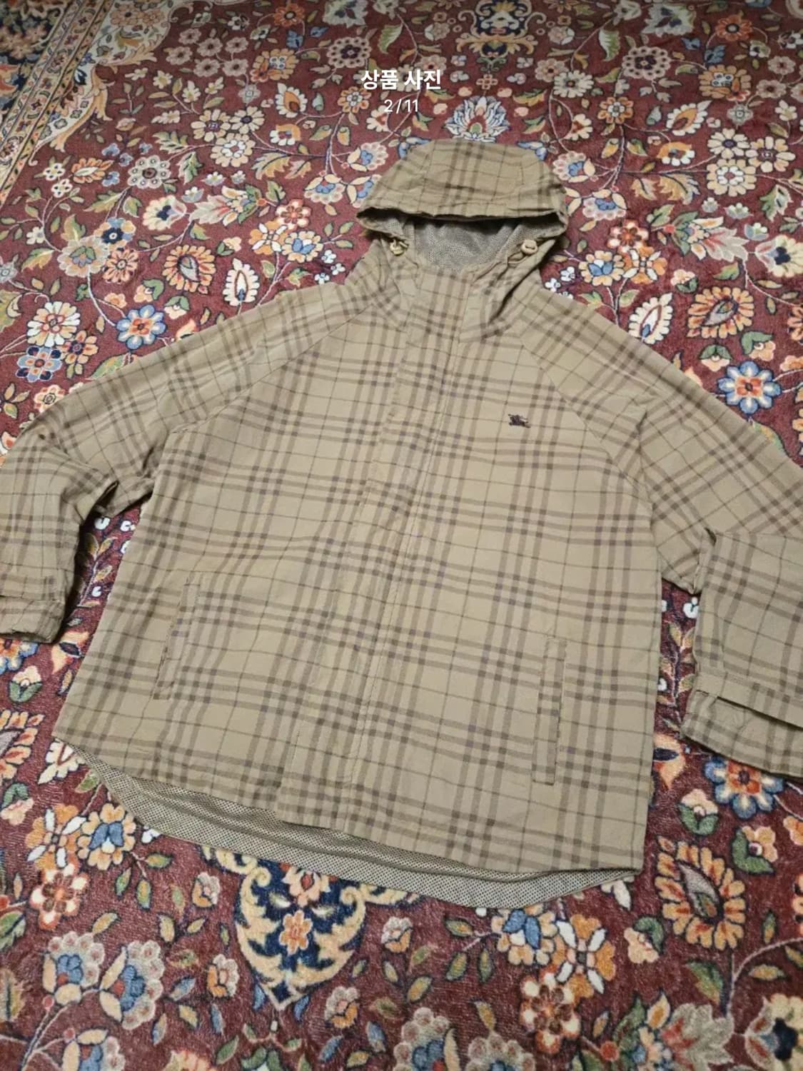 [L] 버버리 블루라벨 노바체크 후드 자켓 상품이미지3