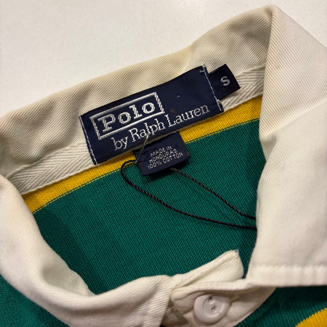[S] 폴로 랄프로렌 스트라이프 코튼 럭비티 긴팔 노초 D646 상품이미지5