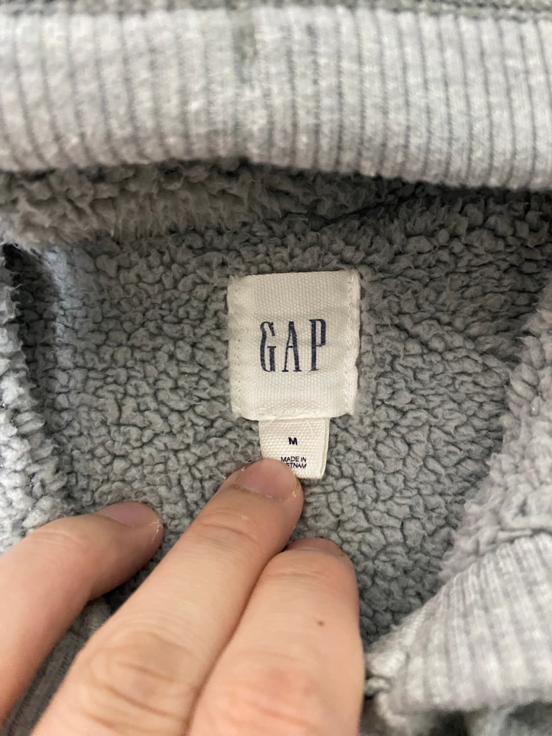 갭 기모 후드집업 M 상품이미지2