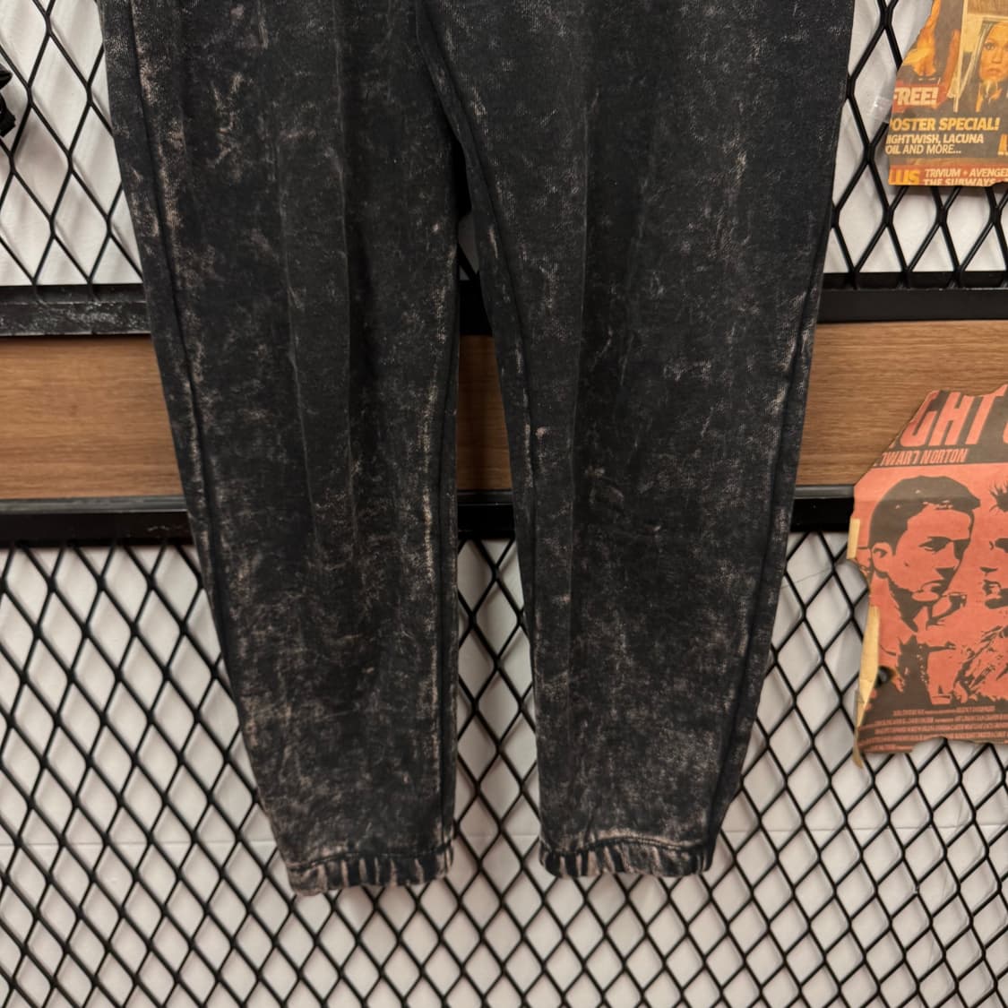 조던 에센셜 스테이트먼트 워시드 플리스 팬츠 전면 로고 포인트 블랙 상품이미지4