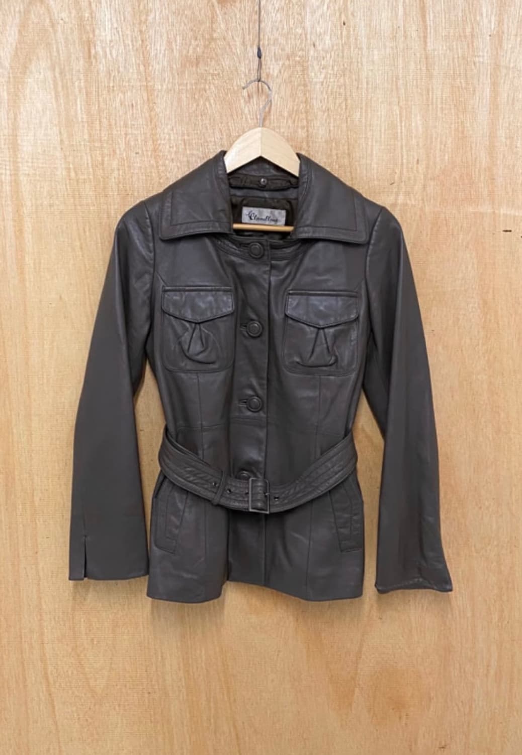 VTG 2way leather half coat 투웨이 가죽 하프코트 상품이미지2