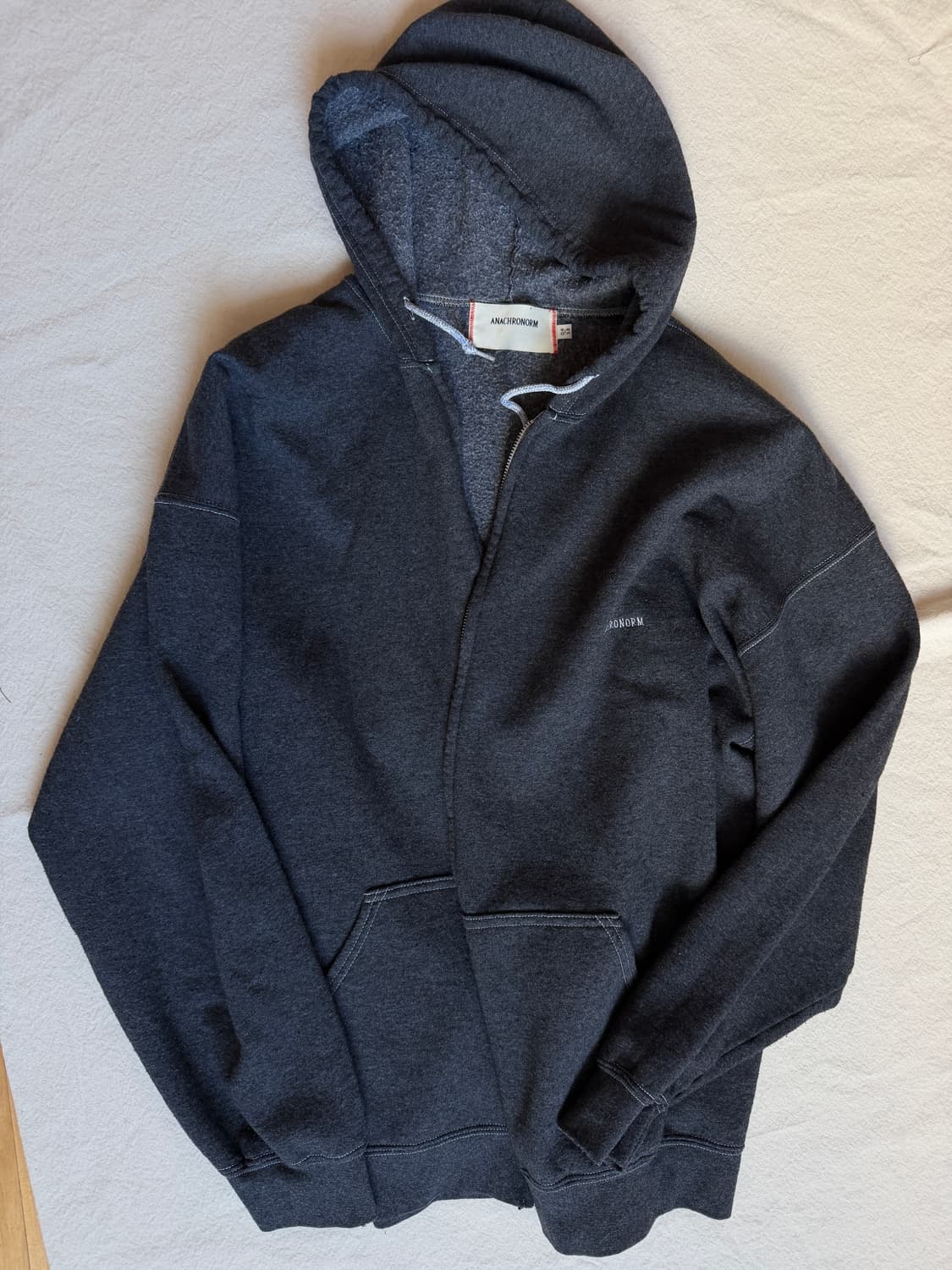 아나크로놈 회색 오버핏 후드집업 38 상품이미지1