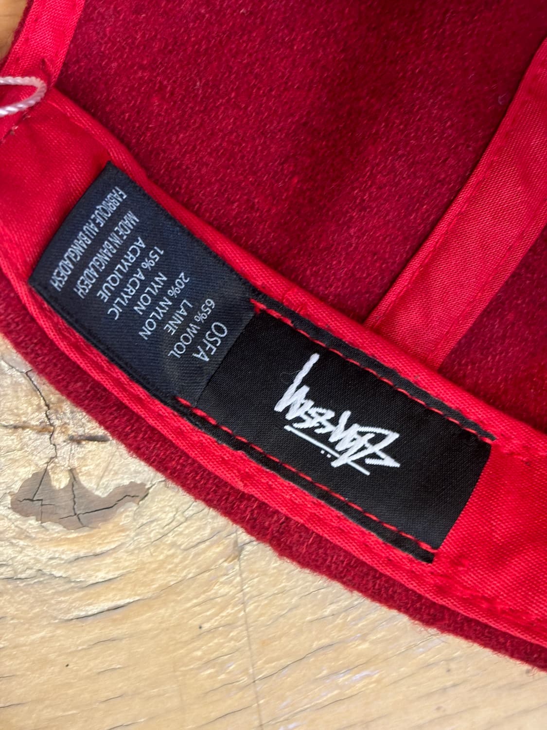 스투시 스톡 스냅백 레드 모자 상품이미지5