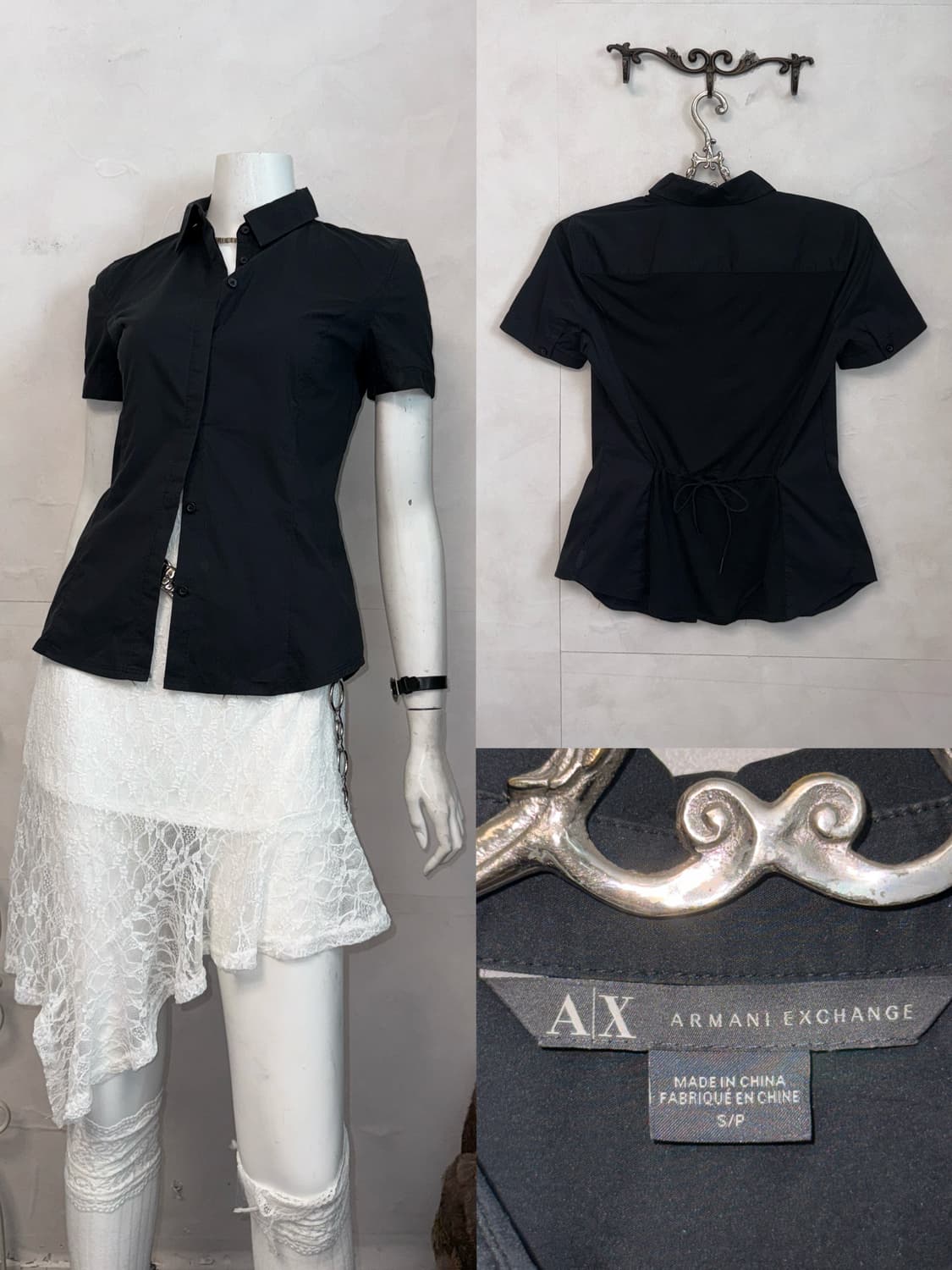 Armani Exchange back strap half shirt 상품이미지1