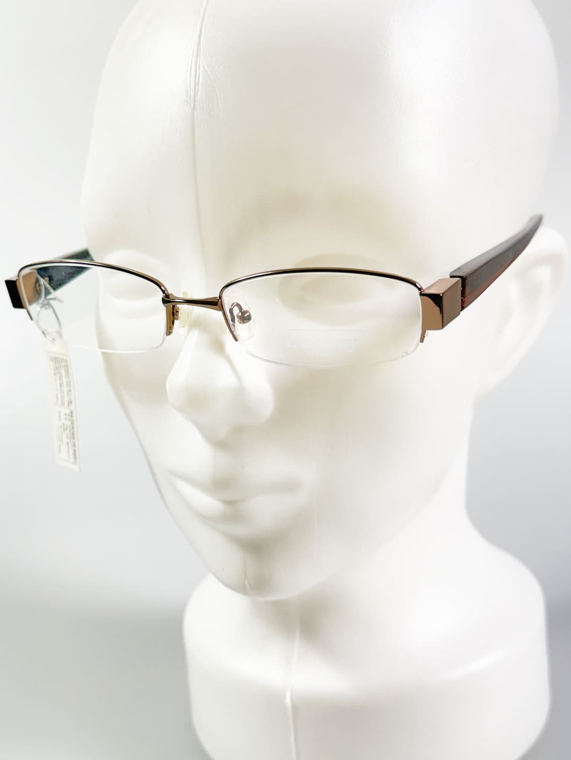 LUXURY EYEWEAR 브론즈 반무테 스퀘어 메탈 빈티지 안경 상품이미지8