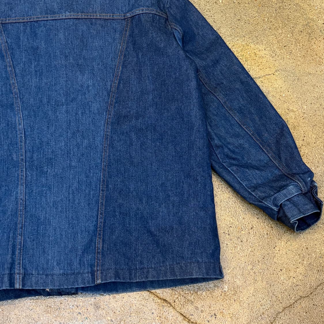 새상품급 90s Made in USA 랭글러 진청 쉐르파 양털 청자켓 상품이미지9