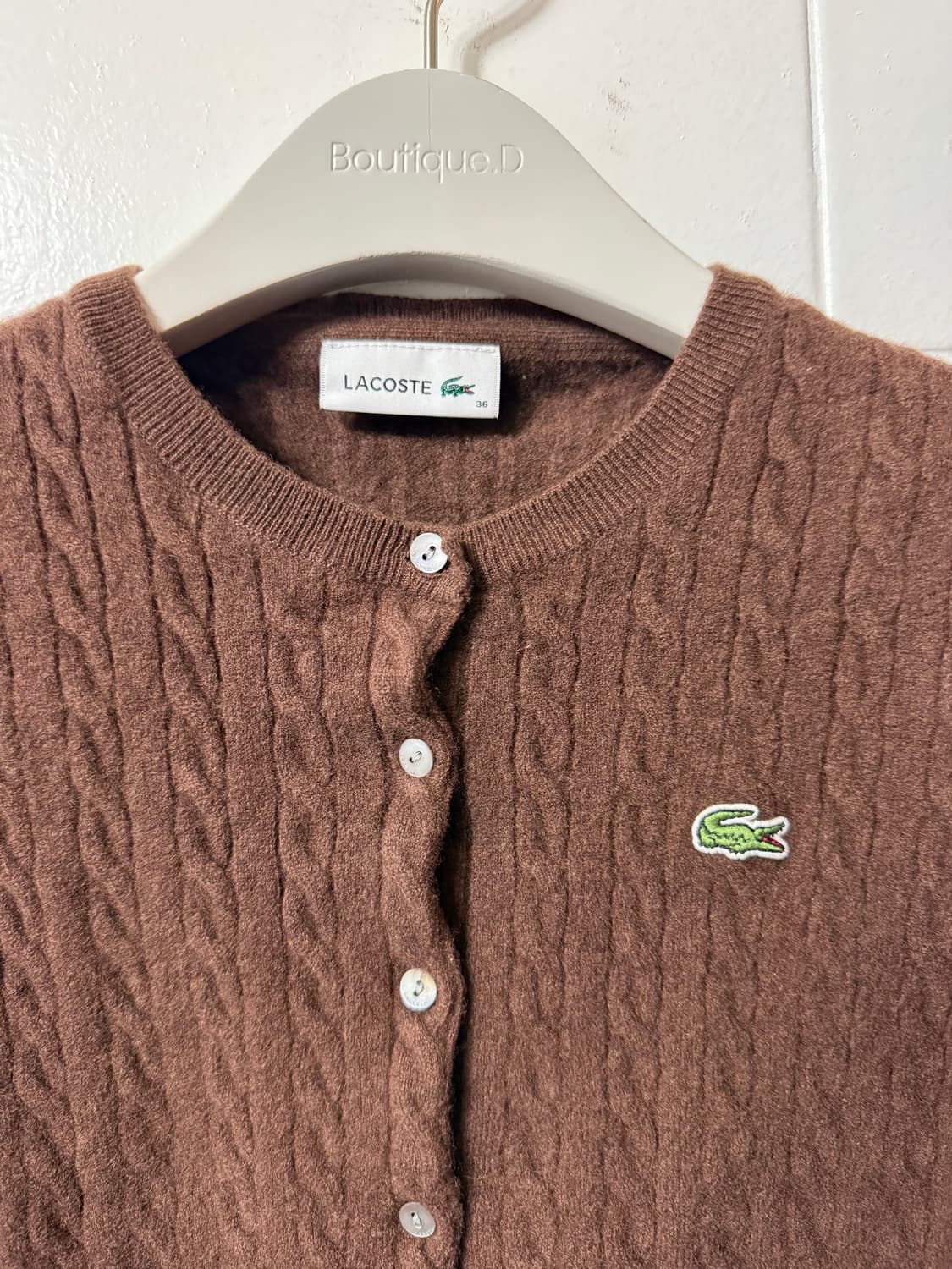 라코스테 케이블 그루넥 가디건 상품이미지4