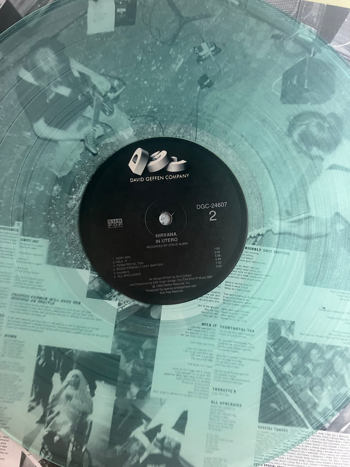 Nirvana In utero LP 1993 오리지널 프레싱 상품이미지4