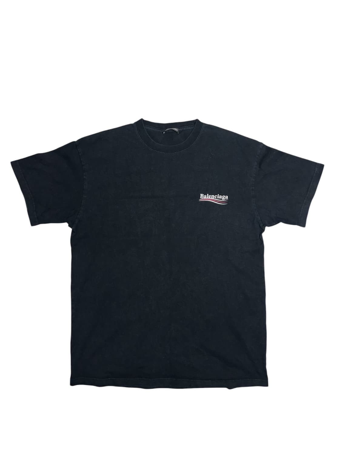 [정품] 발렌시아가 웨이브 로고 반팔티 L 상품이미지1