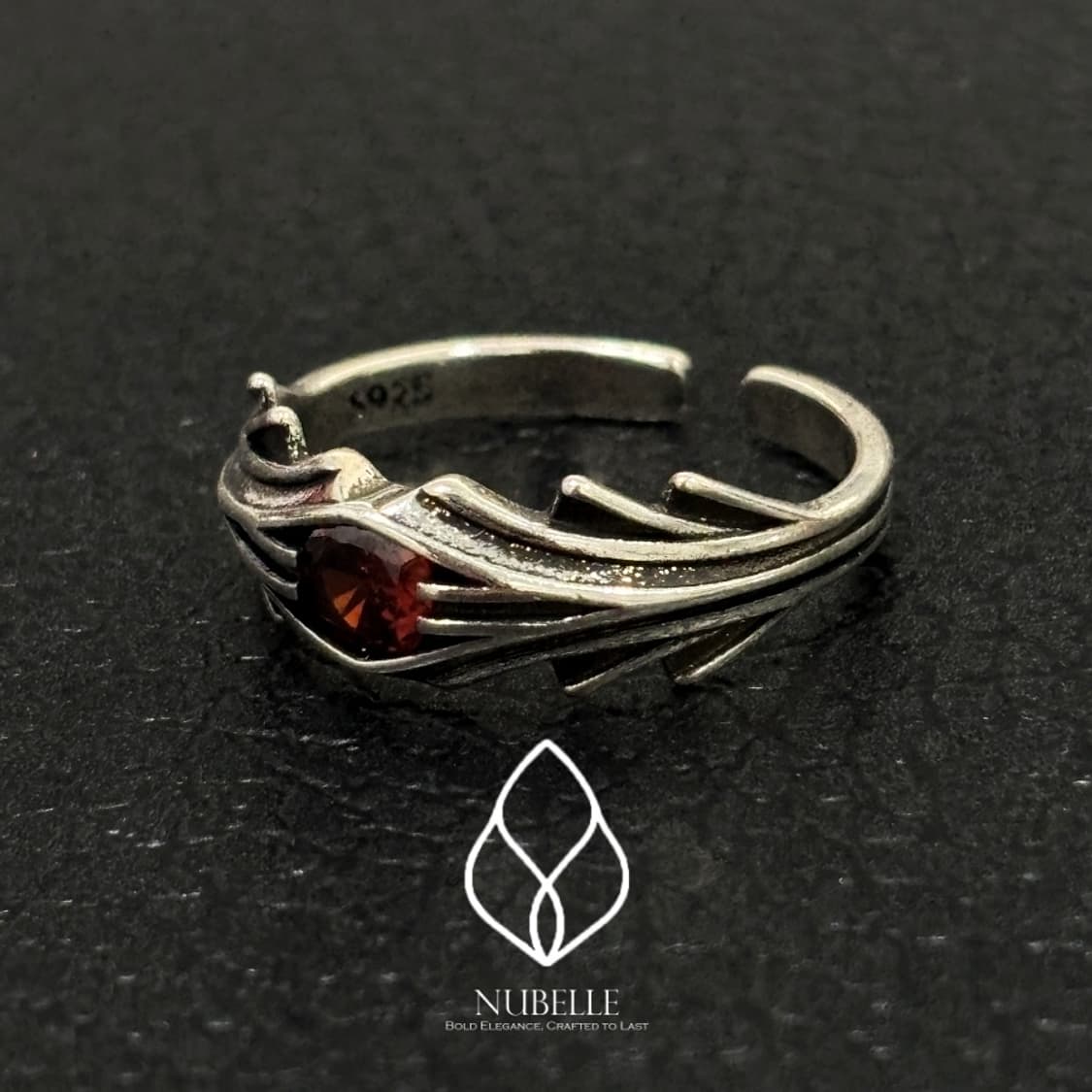 🌗Antique red eye ring / 엔틱 레드아이 반지 상품이미지7