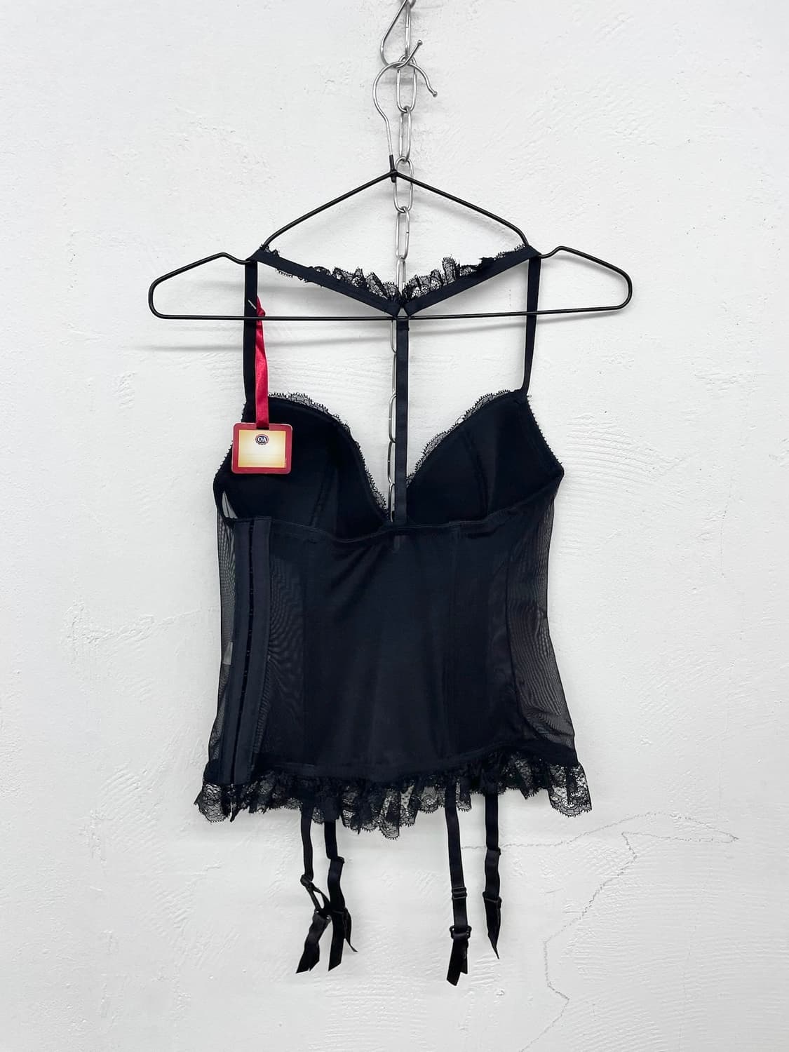 블랙 시어 가터 코르셋 상품이미지7