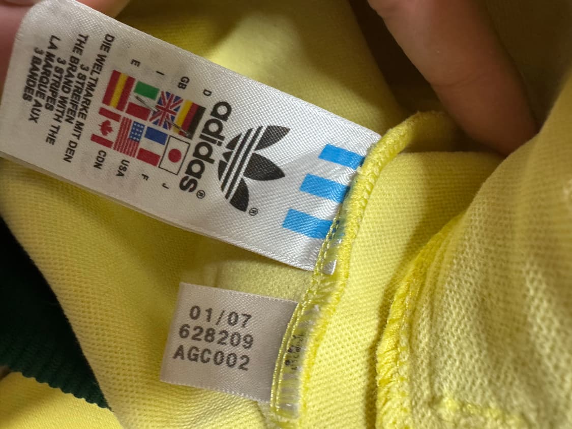 아디다스 옐로우 그린 베켄바우어 트랙탑 저지 상품이미지6