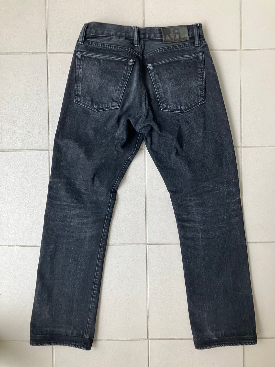 RRL 미국생산 슬림핏 흑청 데님 상품이미지3